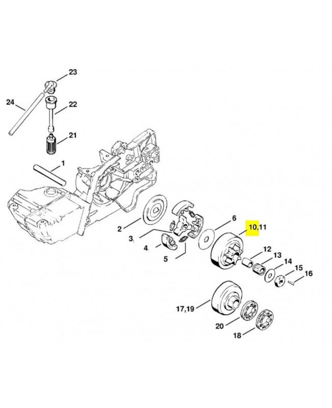 Repère 10 Pignon 1108-640-2000