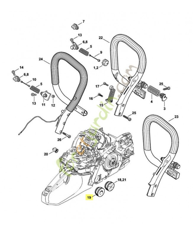 Butoir d’arrêt 1141-791-5908. Pièce détachée Stihl / Vicking