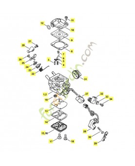Carburateur c1q-s 229 1141-120-0630. Pièce détachée Stihl / Vicking