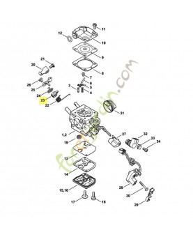 Levier volet demarrage