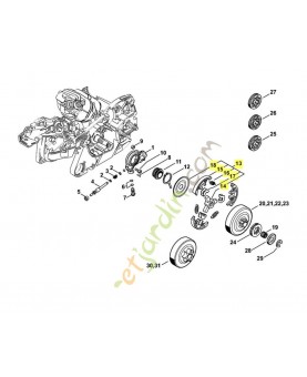 Embrayage Stihl ref. 1121-160-2051 Remplace référence 1141-160-2031