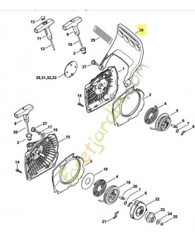 Protège main 1143-792-9103. Pièce détachée Stihl / Vicking 