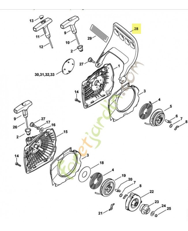 Protège main 1143-792-9103. Pièce détachée Stihl / Vicking 