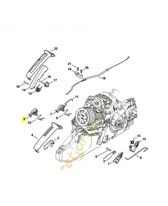Arbre de commande 1141-182-0920. Pièce de rechange Sithl / Vicking
