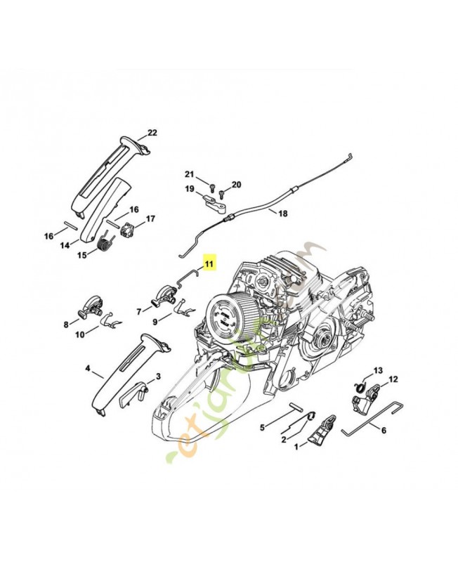 Tringlerie volet demarrage