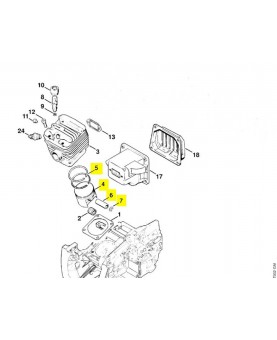 Piston complet d. 60mm 1124-030-2007. Pièce détachée Stihl / Vicking