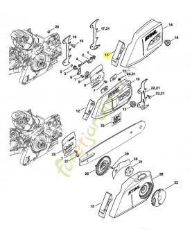 Pièce de protection 1135-656-1500. Pièce détachée Stihl / Vicking