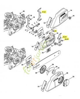 Griffe 0000-660-0800. Pièce détachée Stihl / Vicking