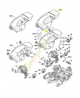 Capot moteur ms 261 cm