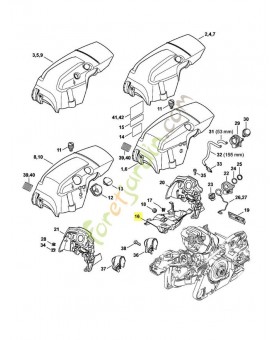 Capot canal d'air 1141-087-3032. Pièce détachée Stihl / Vicking