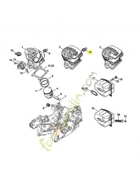 Soupape décompression 1141-020-9400. Pièce détachée Stihl / Vicking