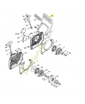 Protège main 1141-792-9100. Pièce détachée Stihl / Vicking