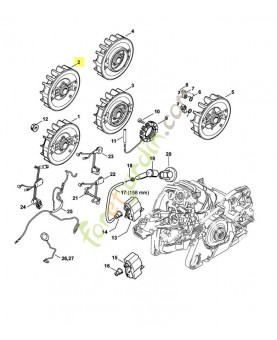 Rotor ms 261 c-m 1141-400-1230. Pièce détachée Stihl / Vicking