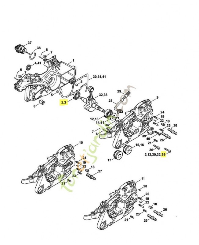 Jeu de piece de roulement