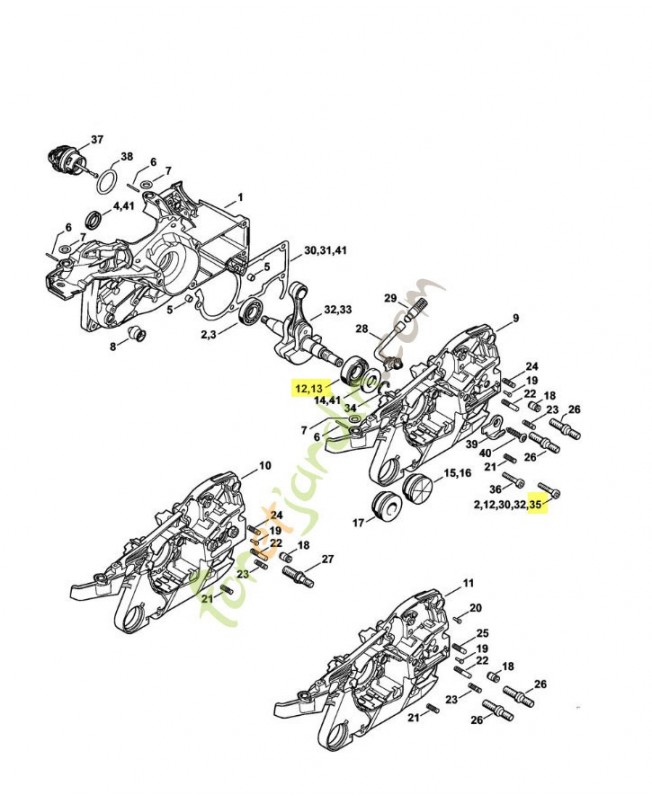 Jeu de piece de roulement