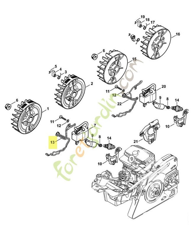 Faisceau de cables 11434403007  stihl