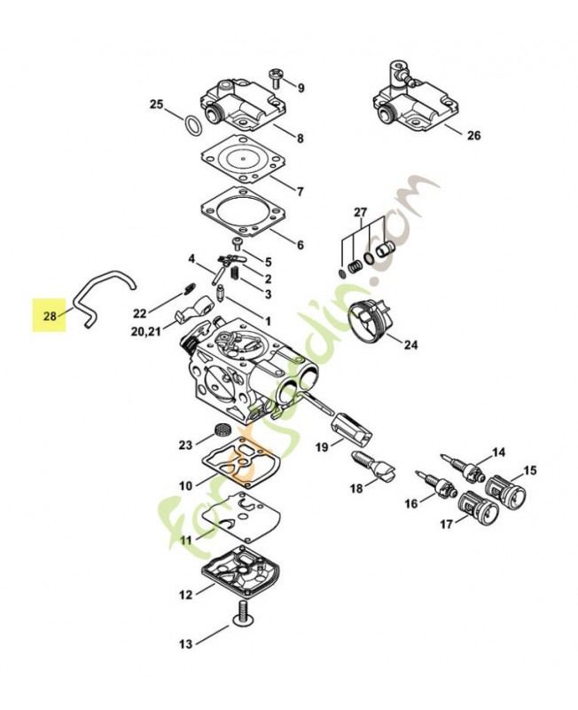 Tringle volet starter Stihl réf.1143-185-1903