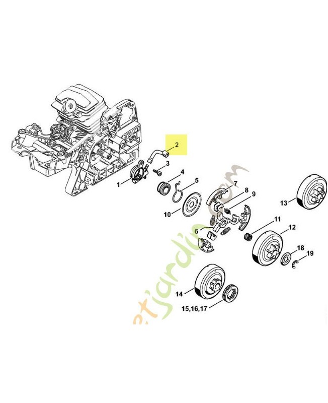 Tuyau d'huile 1143-647-9403. Pièce détachée Stihl / Vicking