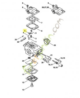 Levier de reglage d'admission