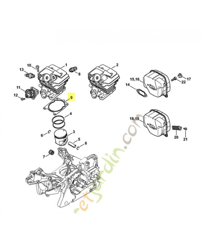 Joint embase cylindre