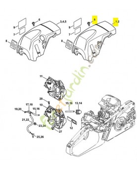 Capot moteur Stihl ref. 1143-080-1601