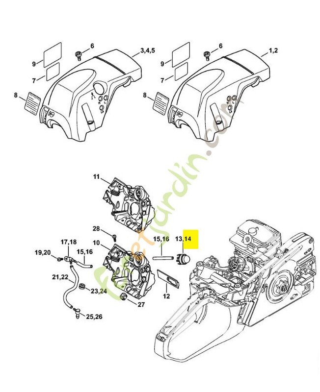 Pompe a carburant 1143-350-6200. Pièce détachée Stihl / Vicking