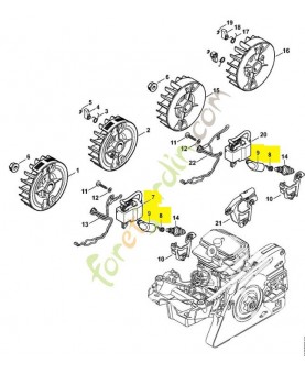 Module d'allumage 1143-400-1315. Pièce détachée Stihl / Vicking