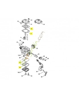 jeu de joints pour carburateur 1143-007-1701 stihl-pieces de rechanges