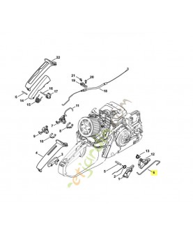 Tringlerie des gaz stihl réf : 1143-182-1500