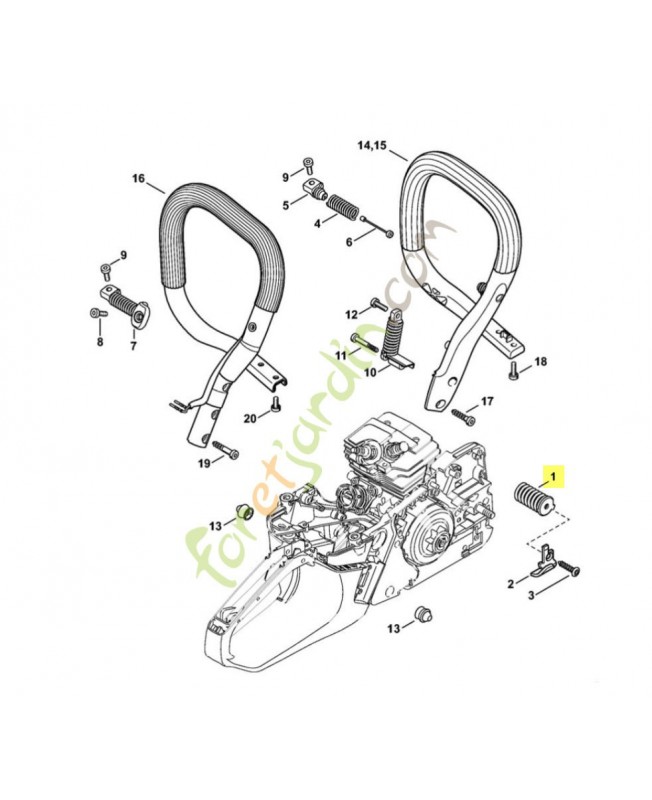 Ressort av 1143-790-8302. Pièce détachée Stihl / Vicking Ressort av 1143-790-8302. Pièce détachée Stihl / Vicking