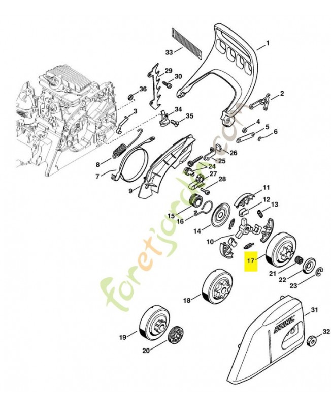 Pignon 1123-640-2073 pour tronçonneuse stihl