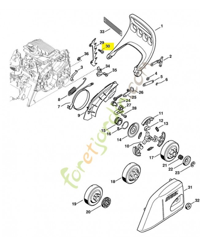 Vis cylindrique 5x16 9075-478-4115. Pièce de rechange Sithl / Vicking