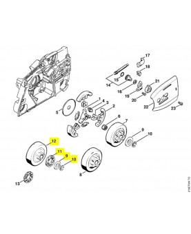 Repère 9 à 12 Pignon référence 1124-007-1024