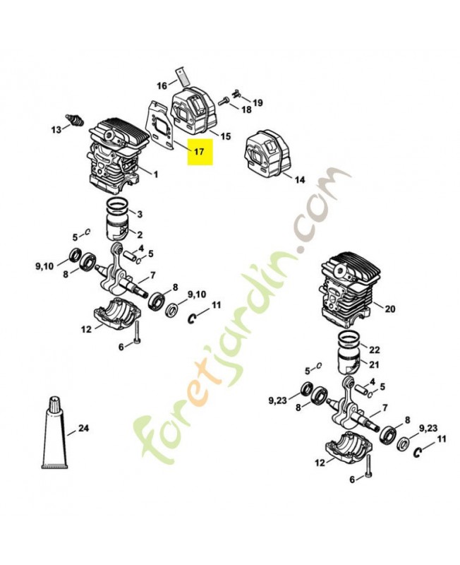 Tôle de refroidissement 1139-141-3201 stihl