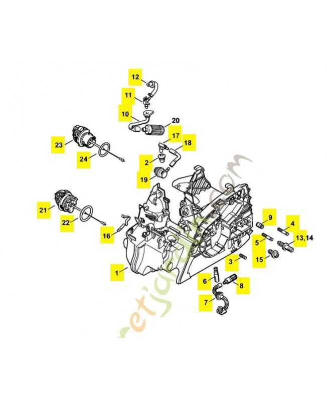 Carter moteur ms 211