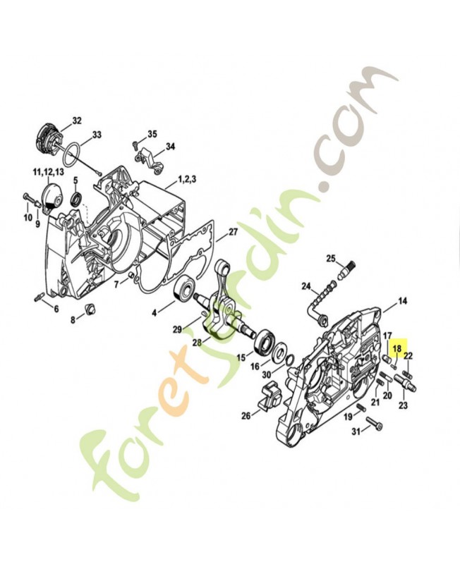 Clou cannelé cylindrique 0000-974-1200. Pièce de rechange Sithl / Vicking