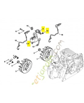 Module allumage 1139-400-1307. Pièce détachée Stihl / Vicking