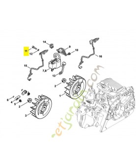 Vis cylind is 4x18 9075-478-3018. Pièce de rechange Sithl / Vicking