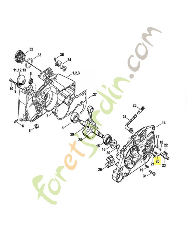 Boulon 1121-162-5205. Pièce de rechange Sithl / Vicking