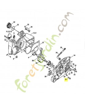Vis cylindrique m 5x25 9022-341-1050. Pièce détachée Stihl / Vicking