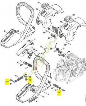 Vis cylindrique is-p5x20 9074-477-4135. Pièce de rechange Sithl / Vicking