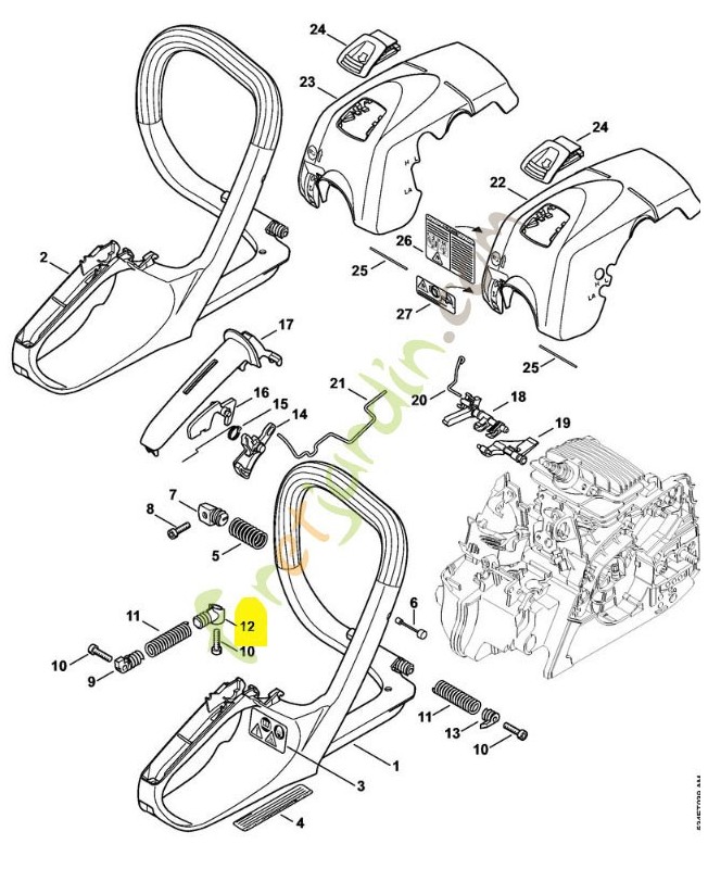 Bouchon de palier 1139-792-2903. Pièce détachée Stihl / Vicking