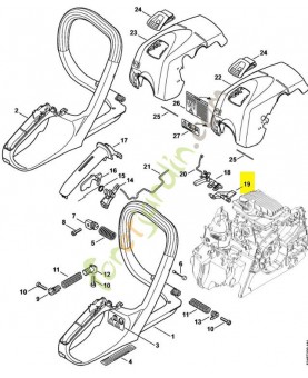 Levier 1139-182-2800. Pièce détachée Stihl / Vicking