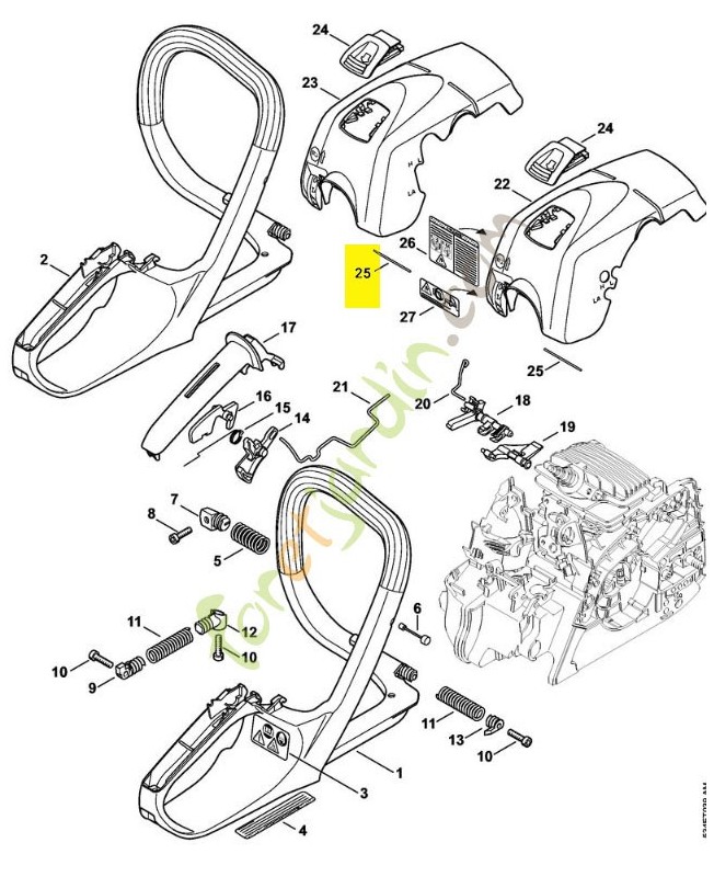 Tiroir Stihl Réf.1139-140-3100 pour tronçonneuse stihl