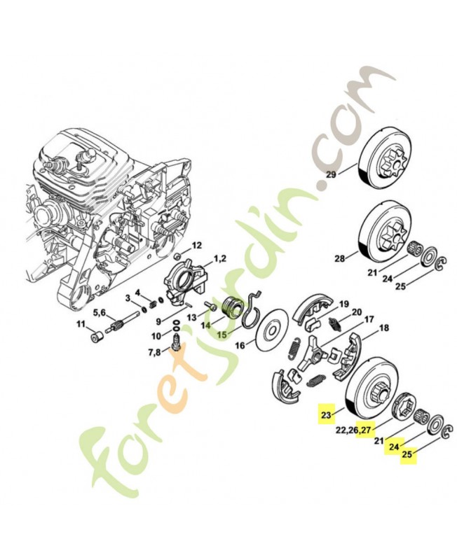 Jeu de pignon a anneau 325 9dt