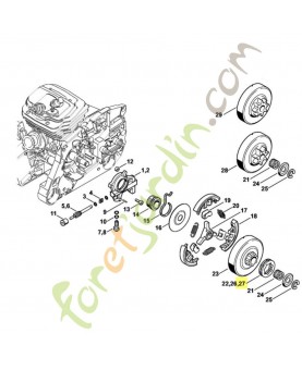 Pignon à anneau 0.325" 9D Stihl réf. 0000-642-12390000-642-1239