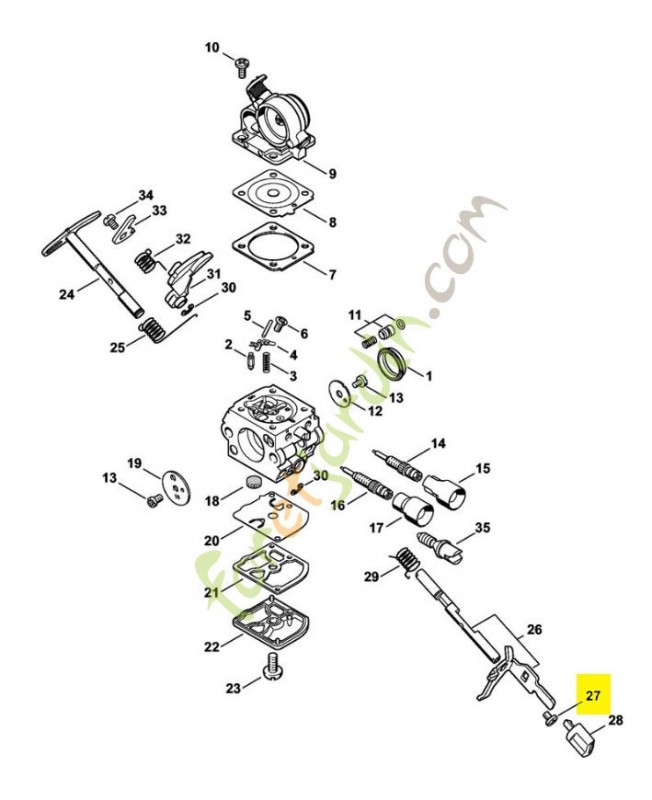 Vis tête cruciforme 1139-122-7101. Pièce de rechange Sithl / Vicking