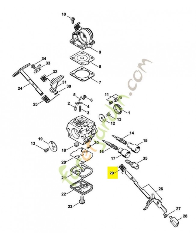 Ressort coude stihl ref. 1139-122-3201