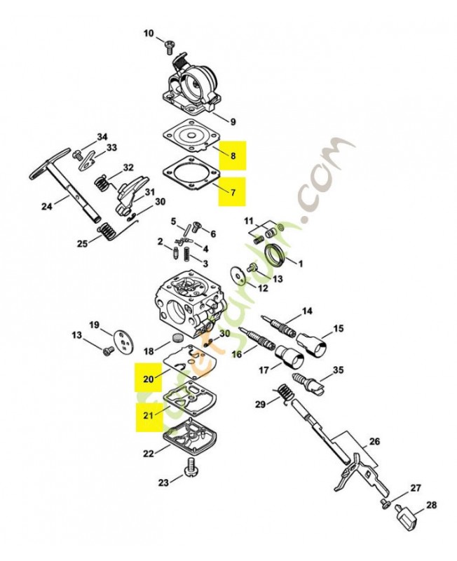 Jeu de joints 4229-007-1060 stihl.Pièces détachées de rechange