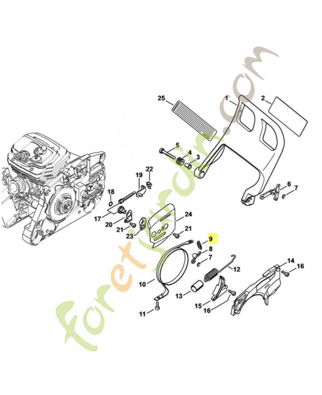 Ressort 0000-997-0628. Pièce de rechange Sithl / Vicking